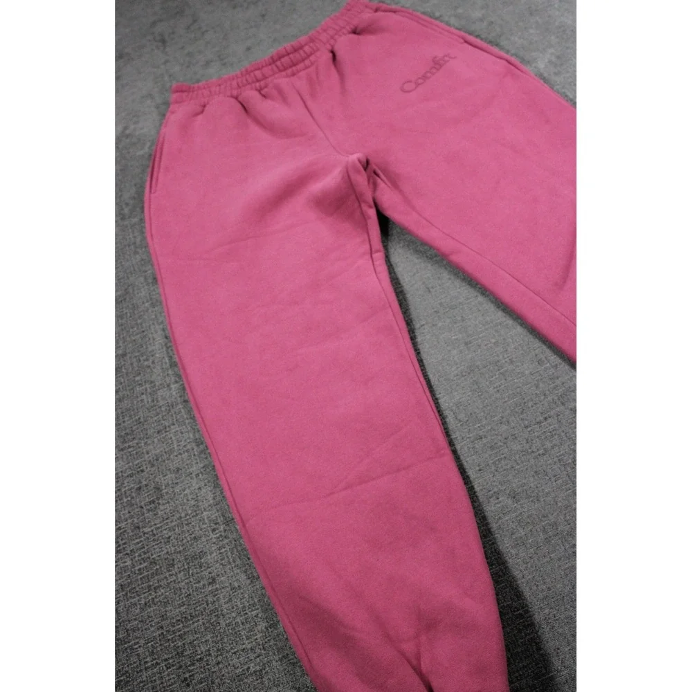Comfrt Good Days Ahead Magenta Pink Fleece Jogger Sweatpants Mens Large L